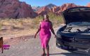 Webusss: Fat Black Woman Fucks in Front of the Vehicle with...