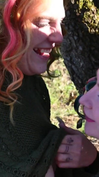 Boozing Tea and Licking Tits! Outdoors Extra Before Full Scene Fun