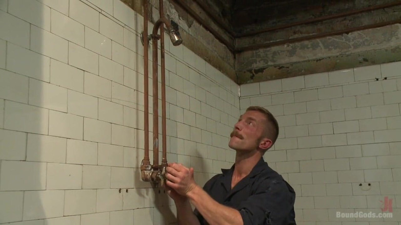 Bound gods: The Creepy Handyman Ties His New up and Fucks Him...
