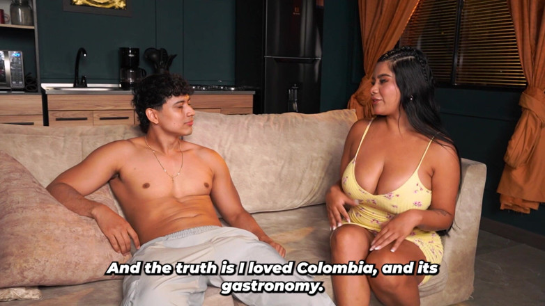 Angel Cruz: Busty Brunette Runs Out of Sugar and Goes to Get...