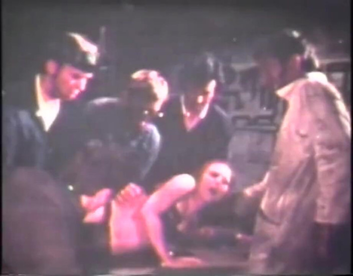 Vintage megastore: Vintage fetish party with a brunette and some dudes