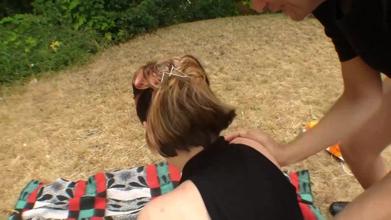 Dat Ass: Cute brunette bbw having sex outside