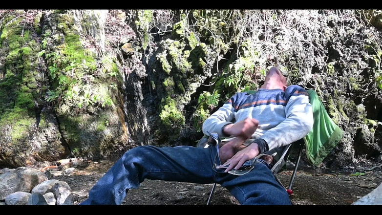 Joe Iandola: Großer schwanz im freien, abspritzen und rauchen