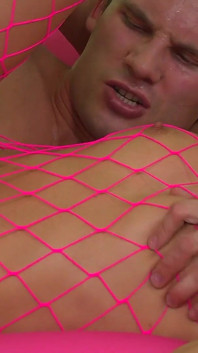 Teen in Fishnet Nicely Assfucked