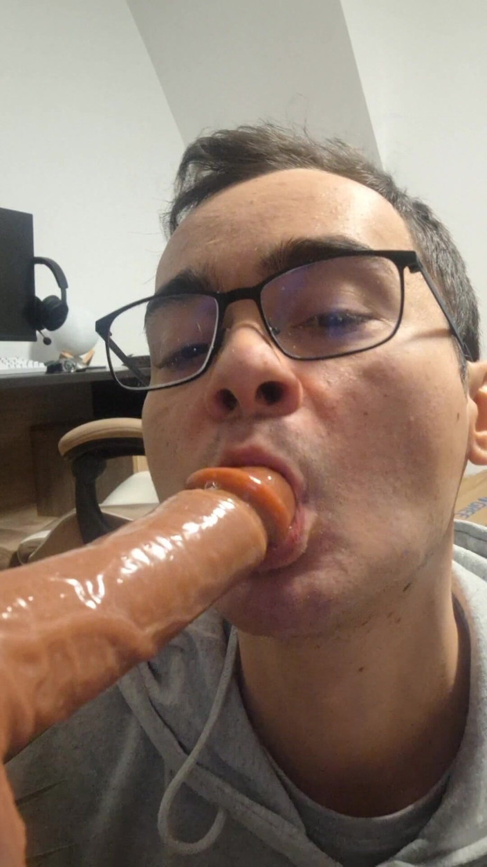 The college boy: College Boy Sucks Stepdaddy's Cock Until He Cums in His...