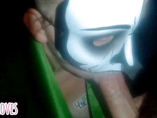 Bree loves: Masked wife blows his load