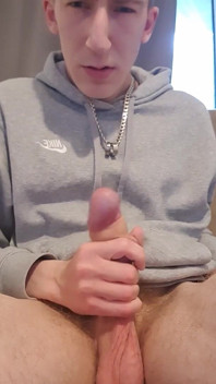 Skinny Lad Pulls Back Skin to Show Bellend