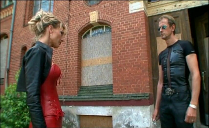 Absolute BDSM films - The original: Big boobs blonde humiliating whipping in red latex dress