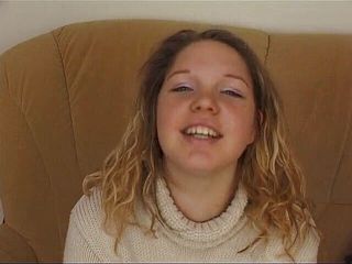 Lucky Wankerz: Amateur blonde masturbating on her first casting