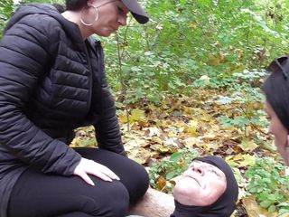 Femdom Austria: Spitting session in the forest