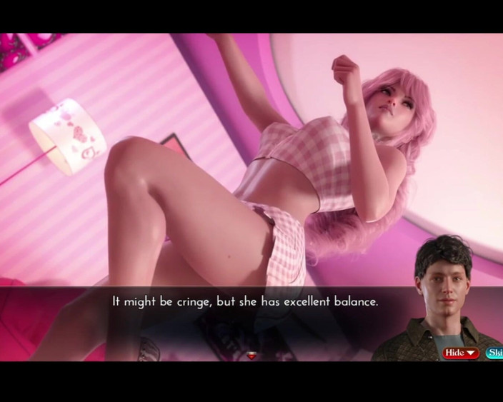 Stepsis fantacy: ピンクの女の子が私にダンスビデオを送ってくれる