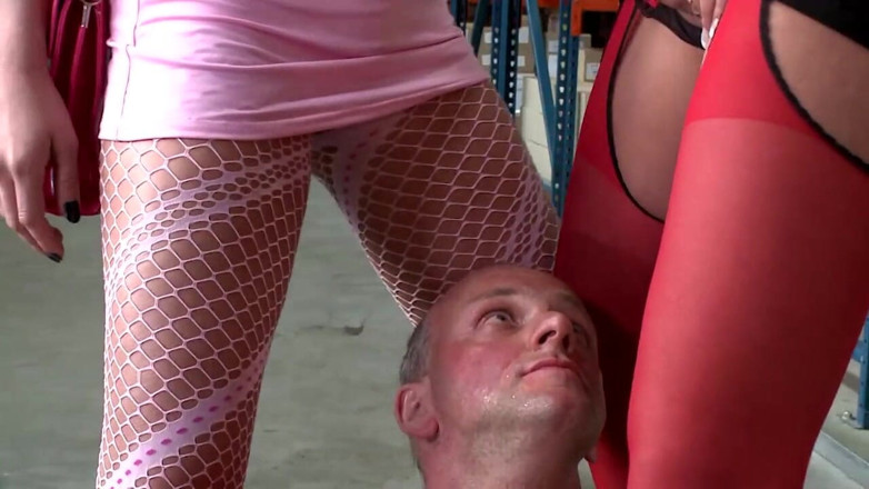 Absolute BDSM films - The original: Kneeling pissing on face humiliating threesome