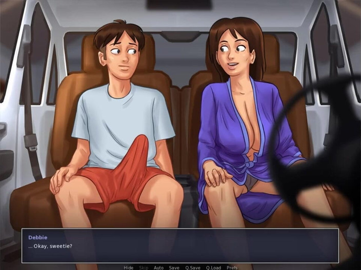 Miss Kitty 2K: Summertimesaga कार में कुछ गोपनीयता-भाग 75 Misskitty2k द्वारा