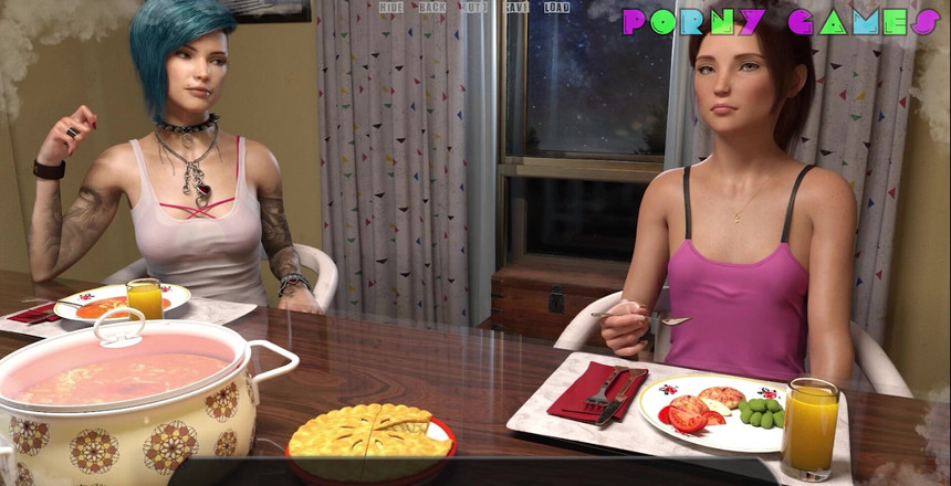 Porny Games: आधे रास्ते का घर - खुलासा रात का खाना (2)