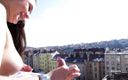 Andrea Dipre Channel: Andrea Dipre muie în aer liber pe acoperiș în Praga