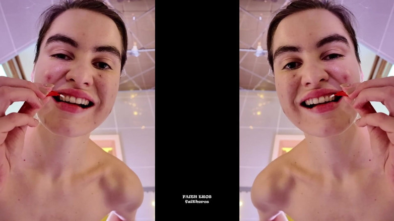 Faith Eros: Verehre meine Akne, während ich meine Zähne putze - ignoriert