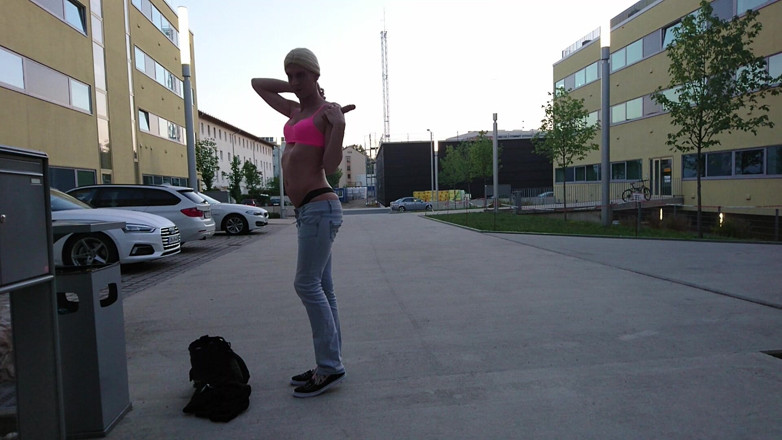 sweetfeet29: Sexy Trans in Public Morning