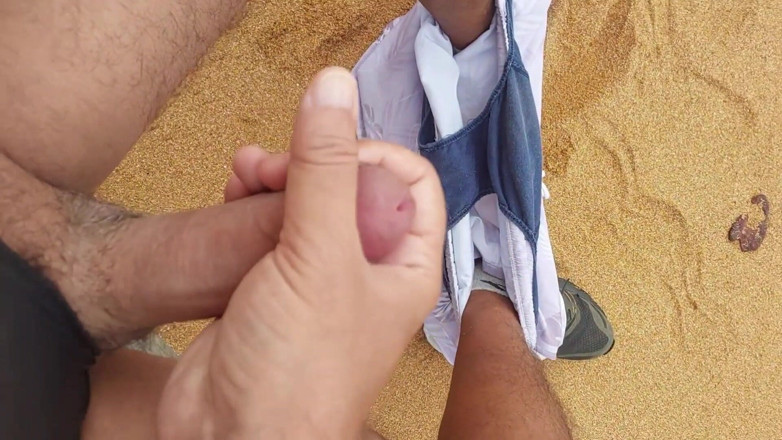 Ladysilvas: Ladysilva Jerking off My Hot Cock on the Beach