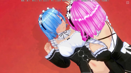 H3DC: 3d Hentai Ram put her fingers in Rem's pussy