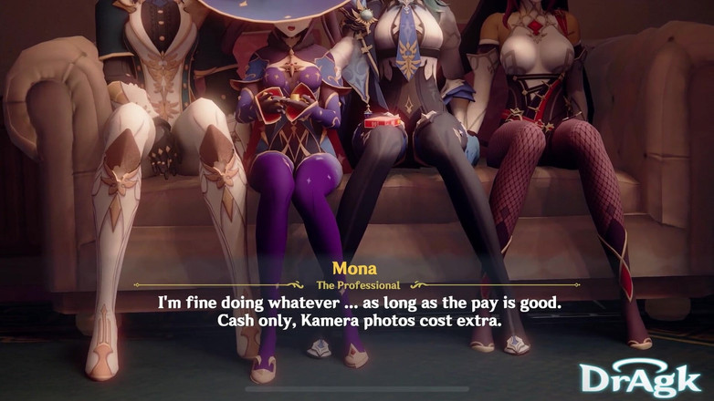 DrAgk: Оргия с Mond, Mona Jean Eula трахается в мотеле Genshin Impact, 3D порно гэнгбэнг