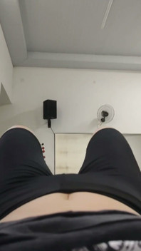 White Girl Training in Leggings Marking Her Pussy