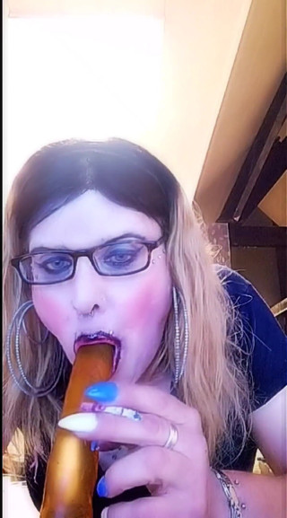 Stefanie Laveire: Sexy TS whore, Stefanie, playing with 2 dildos