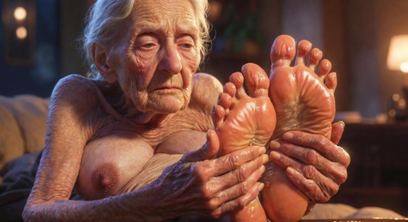 YOUR BEST FANTASY: Beautiful Big Wrinkled Feet Oiled up - Oil Dripping From Toes...