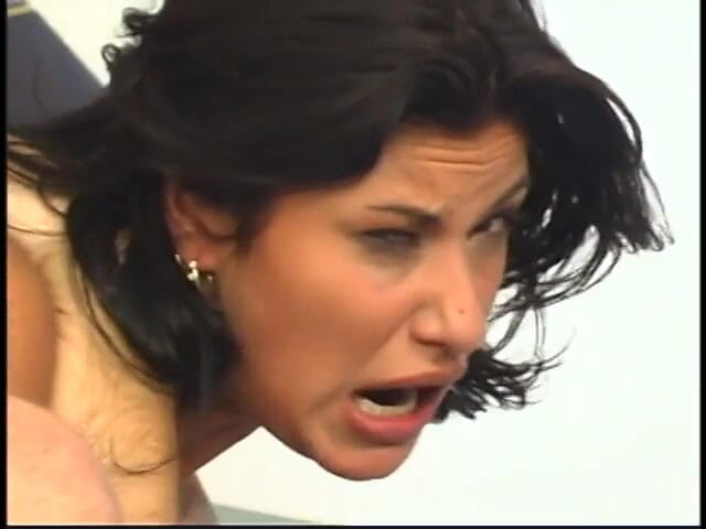 3 Bangers: Horny brunette gags during sloppy bj then facial