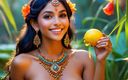 AI Girls: Beautiful Big Breasted Nude Indian Elf Girl with Lemongrass