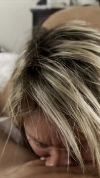 Deep blowjob gagging