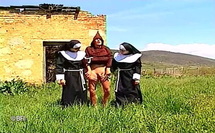 Hardcore Lovers: Two nuns love to fuck in threesome outdoor