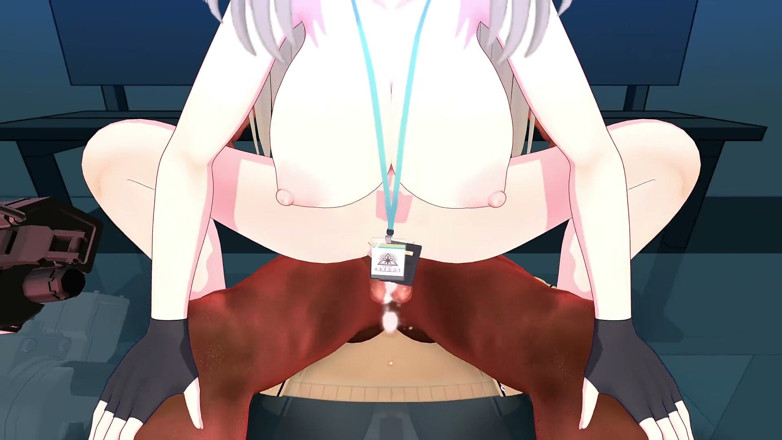 NSFWOtaku: 蓝色档案 - 顶级学生 nonomi 取悦 sensei - 3D 成人动漫
