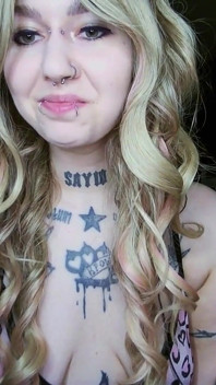 Sexy Alternative Blonde Drinking and Burping