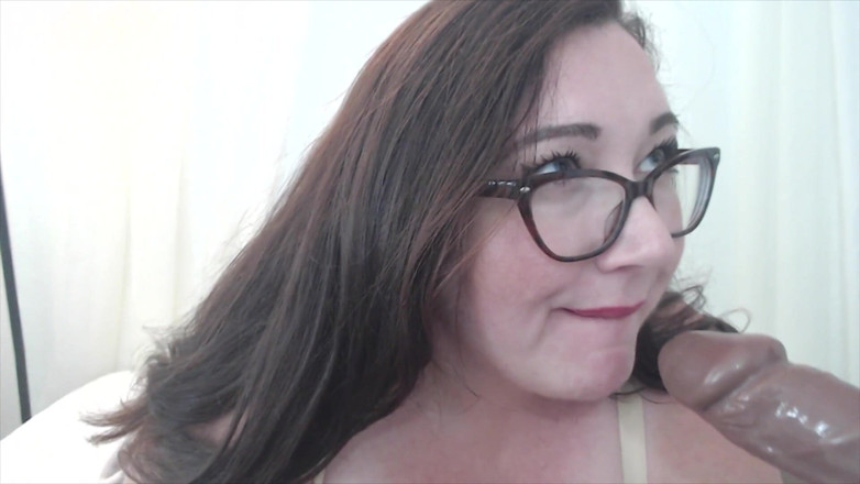 cutejayne: Busty BBW stepmom titfucks stepson in beige bra - Part 1