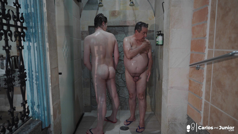 Carlos And Junior: Stepdaddy Taking a Shower with His Boy