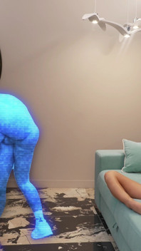 Hot Anal Threesome Moving in Space