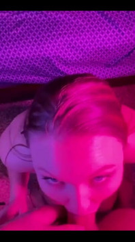 Aspen a BBW Sucking on Daddies Cock and Getting Face Fucked