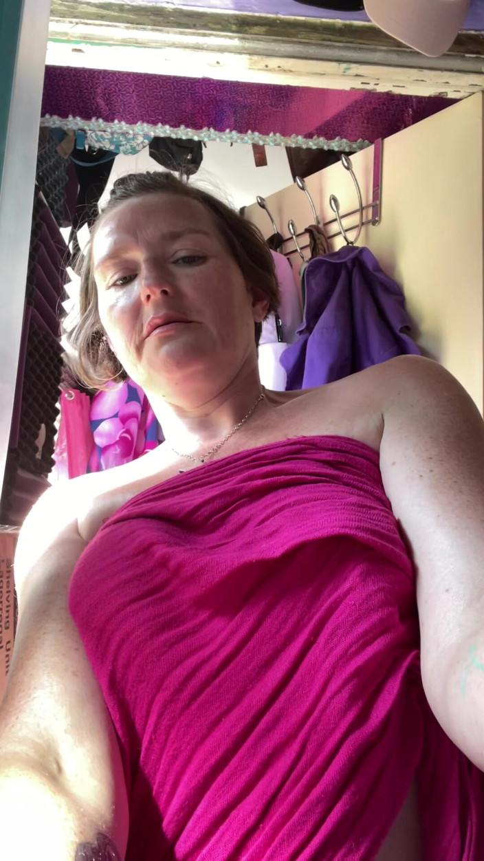 MistressWriggler: Slapping on the Sunscreen to Do Topless Gardening, but I...