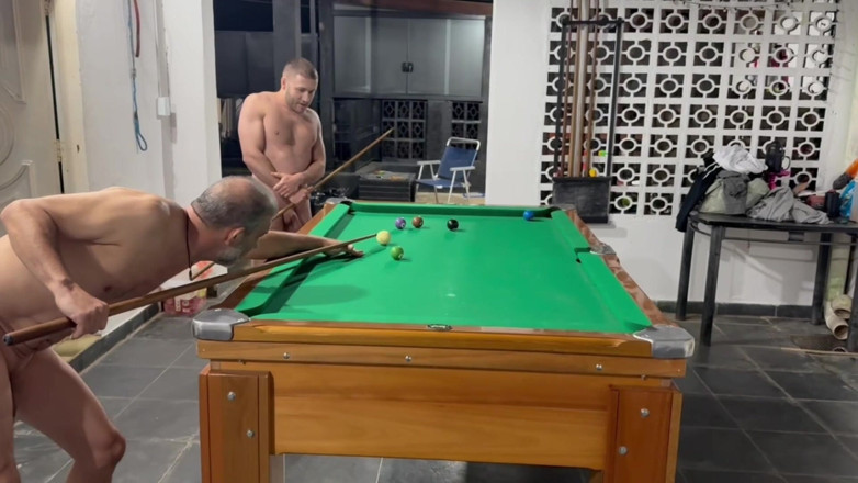 carmonaoficial: Sr Carmona and Victor Ferraz Playing Naked Billiards