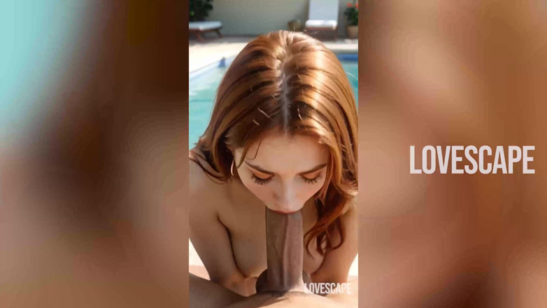 Lovescape: Ginger hottie squirtet hart beim fick am pool mit einem...