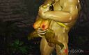 3dxpassion: Yeşil canavar ogre büyülü ormanda azgın bir kadın goblin Arwen&amp;#039;i...