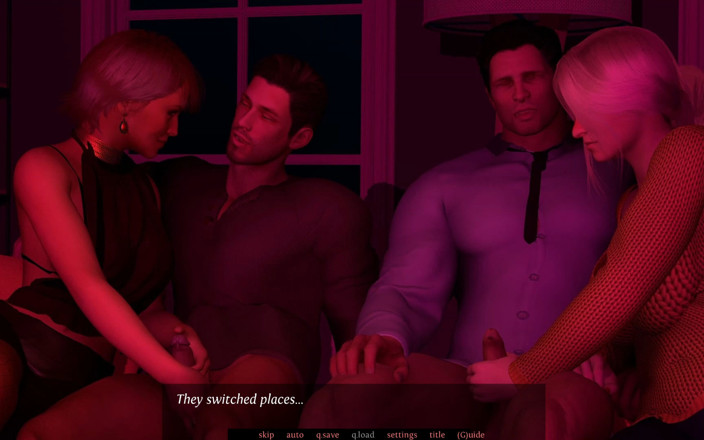 Hotgame Studio X: 在她的服务 v0.96 - 第8部分 - 女主人talia开始四人换妻的乐趣，我必须真正插入她
