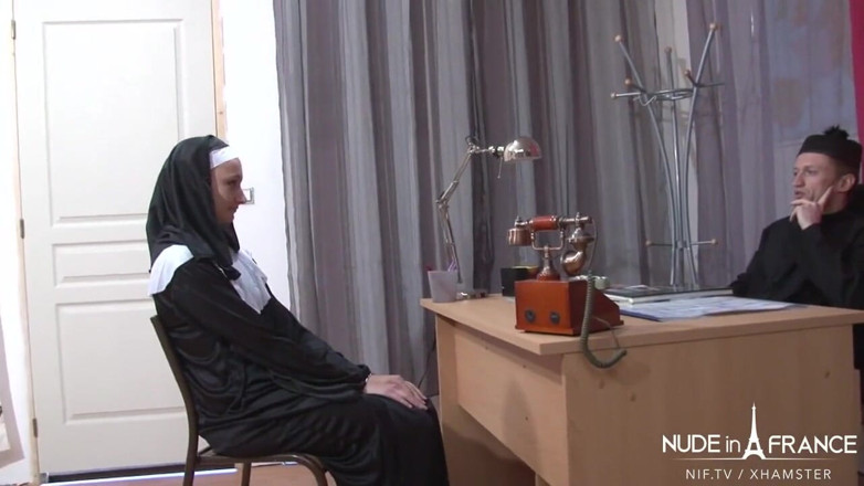 Nude in France: Naughty young french nun hard anal pounded with cum to...