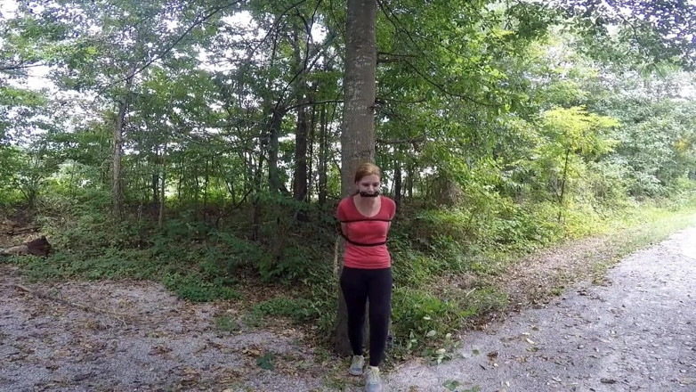 Selfgags classic: Mountain biker in bondage