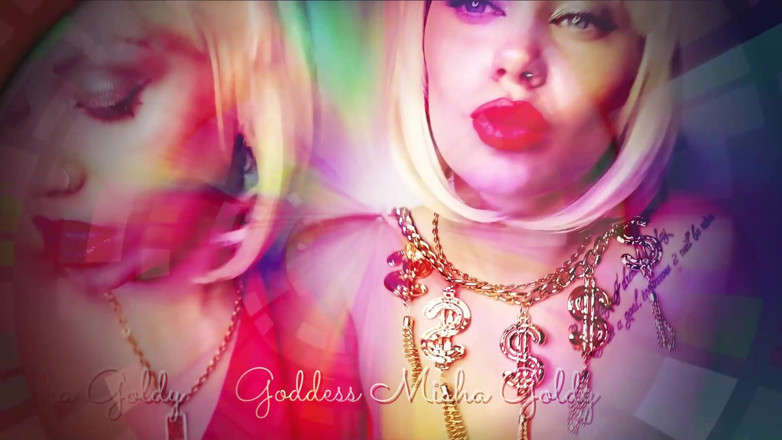 Goddess Misha Goldy: Double red lipstick tease! JOI and orgasm moanings!