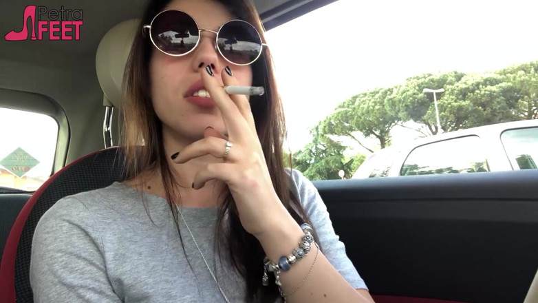 Smokin Fetish: Petra smoking in car