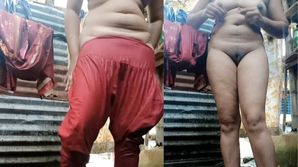 ModernBeauty: Vestido vestido depois do banho Bangladeshi Sadia Bhabi vestindo vestido