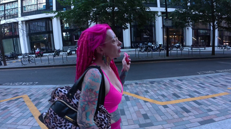 Mr LDN Lad: Nudist Sauna British Punk Pink Hair Slut Piggy Mouth Fucked...