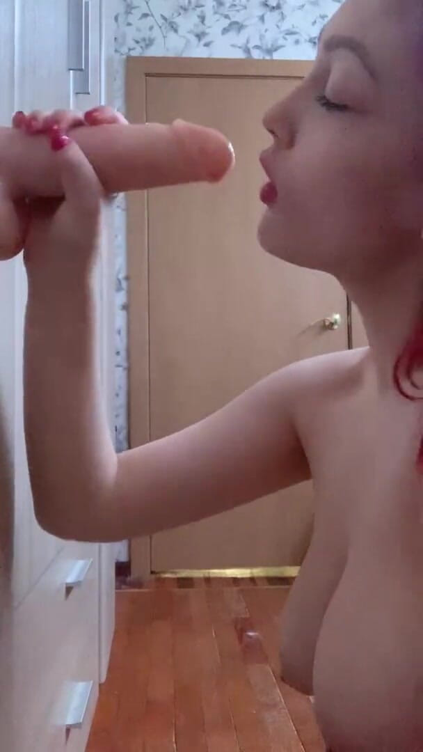 SashaSweet69: Hone blowjob skills on a rubber cock