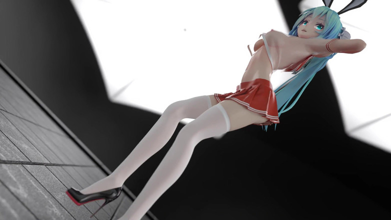 MikuMotion: [MMD] Krim coklat Jk; Seragam awek kolej seksi; Skirt ultra-pendek;...
